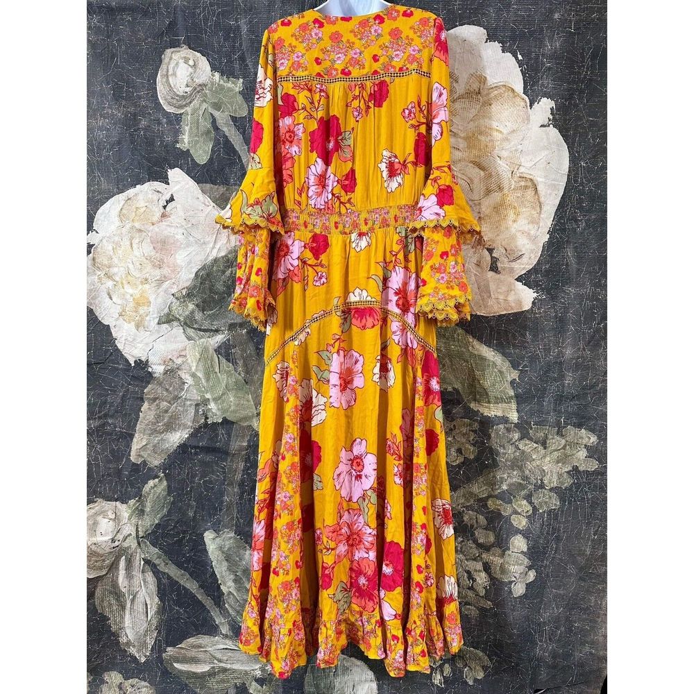 New Free People x Intimately Penny Printed Maxi Bodysuit Size Medium - Picture 9 of 10